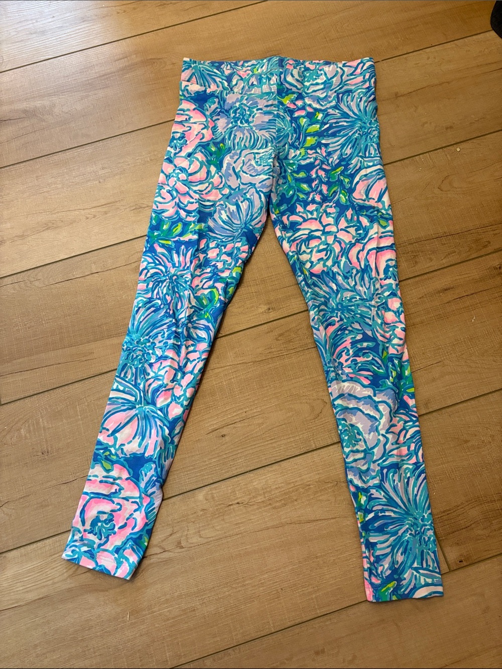 Girls' Lilly Pulitzer Print Leggings - Blue & Pink